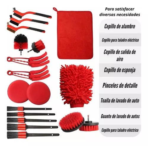 Kit de Limpieza para auto Detailing 18 Pcs